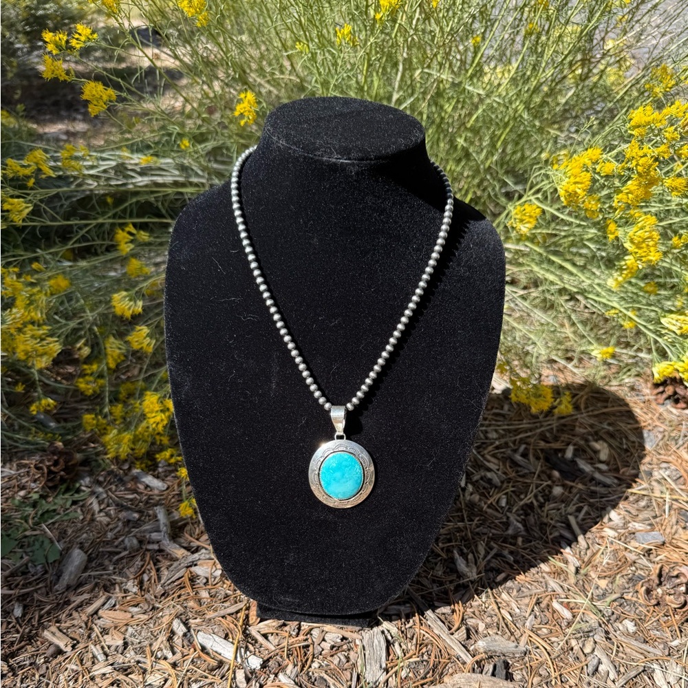 Sterling Silver Pendant with Turquoise Stone